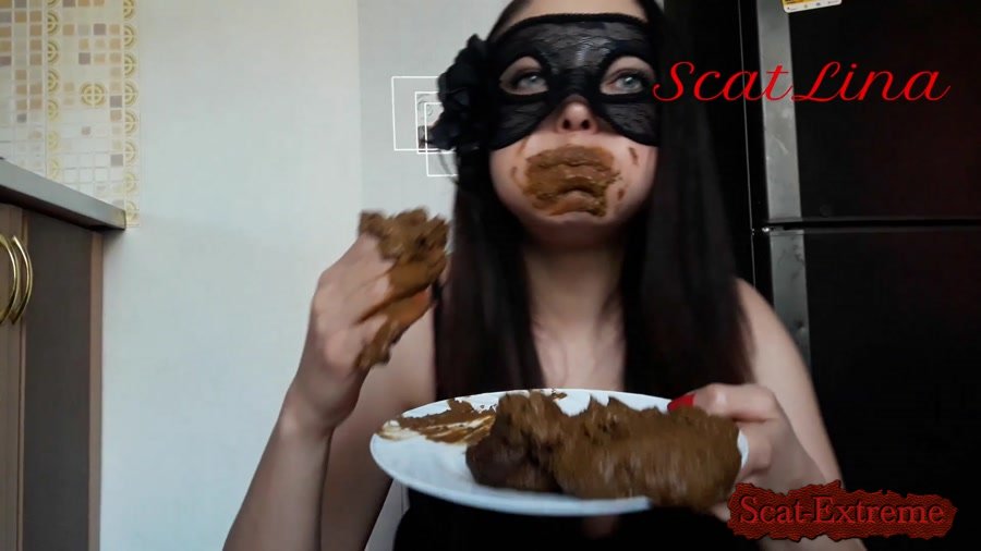 ScatLina FullHD 1080p Eat shit and fuck myself [Solo, Shitting, Scatting, Poop, Defecation]