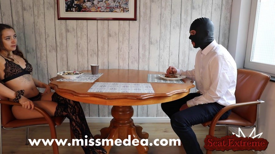 MissMortelle FullHD 1080p Noble Scat Breakfast with the Mistress [Domination, BDSM, Female Domination, Humiliation, Eat, Eating, Eat Shit]