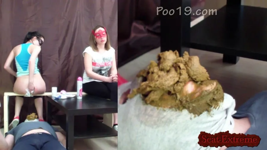 Smelly Milana FullHD 1080p 2 sweet asses treated me with morning shit [Toilet Slavery, Face Sitting]