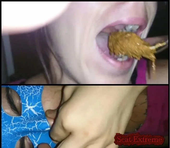 Real Feeding FullHD 1080p Amateur Scat Real Feeding Teen Girl Slave [Farting, Defecation]