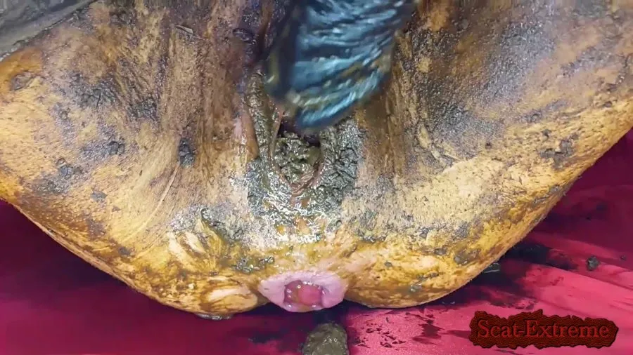 Anna Coprofield FullHD 1080p White Pantyhose. Black Toy. Filled Pussy [Solo, Dildo]