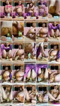 sexandcandy18 UltraHD 2K Huge dildo quiet scat play! [Scatting, Solo]