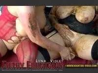 Violet, Luna, short appearance by camerawoman HD 720p FILTHY FOUNTAINS [Poop, Defecation]