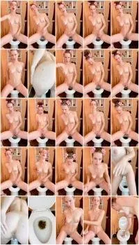 VibeWithMolly UltraHD 2K I cum while pooping on the toilet [Shitting, Solo]