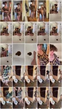VibeWithMolly UltraHD 2K Mexico diarrhea! - Pregnant role play poop in bathtub! [Defecation, Scatology]