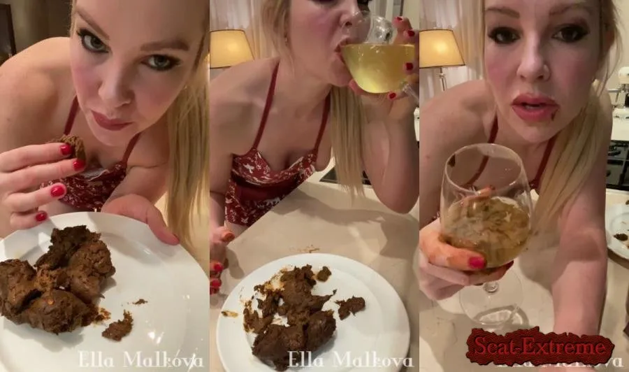 Ella Malova UltraHD 2K Scat Ella - Eating drinking Scat, Pee and Vomit [Solo, Piss]