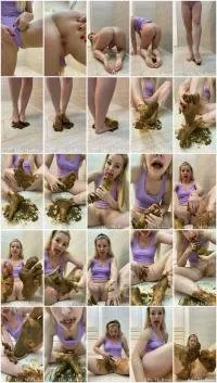 Scat Ella UltraHD 2K Shitty Toe feet Sucking [Shit Licking, Extreme]