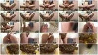 LittleDirtyPrincess FullHD 1080p Big thick poop and bright yellow pee in a bowl [Pee, Defecation]