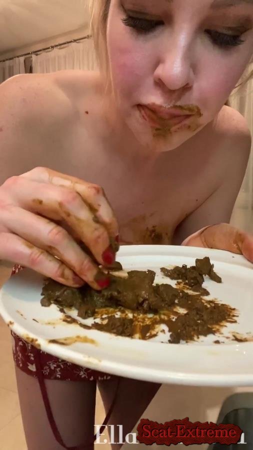 Scat Ella UltraHD/2K 1080p Eating/drinking Scat, Pee and Vomit [Amateur, Eat, Eating, Eat Shit, Solo]