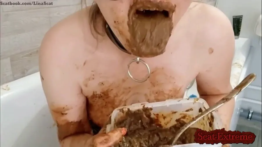 ScatLina FullHD 1080p Bathroom Scat Play [Eat Shit, Eating]