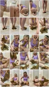 Scat Ella UltraHD 2K Shitty Toe feet Sucking [Foot Fetish, Shit Licking]