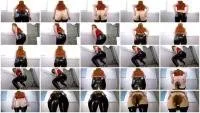 Cleopatra UltraHD 2K Farting and Pooping In Black Leather Pants [Fetish, Solo]
