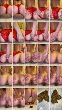 HolyCrap UltraHD 4K Masturbation with a finger in the anus and shit close-up [Poop Videos, Panties]