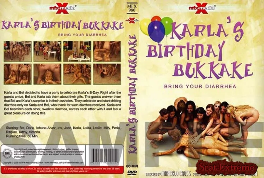 Karla, Bel, Victória, Jade, Perla, Raquel, Latifa, Iohana Alvez DVDRip Karla's Birthday Bukakke - Bring Your Diarrhea [Scat, All Girls]