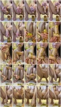 p00girl UltraHD 2K Fisting, blowjob, chewing undigested diarrhea with corn grains [Masturbation, Dildo]