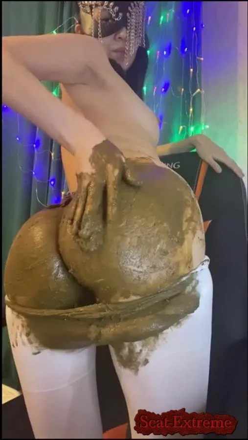 p00girl UltraHD 2K A bunch of shit and piss in white nylon, smearing on the ass [Solo, Efro]