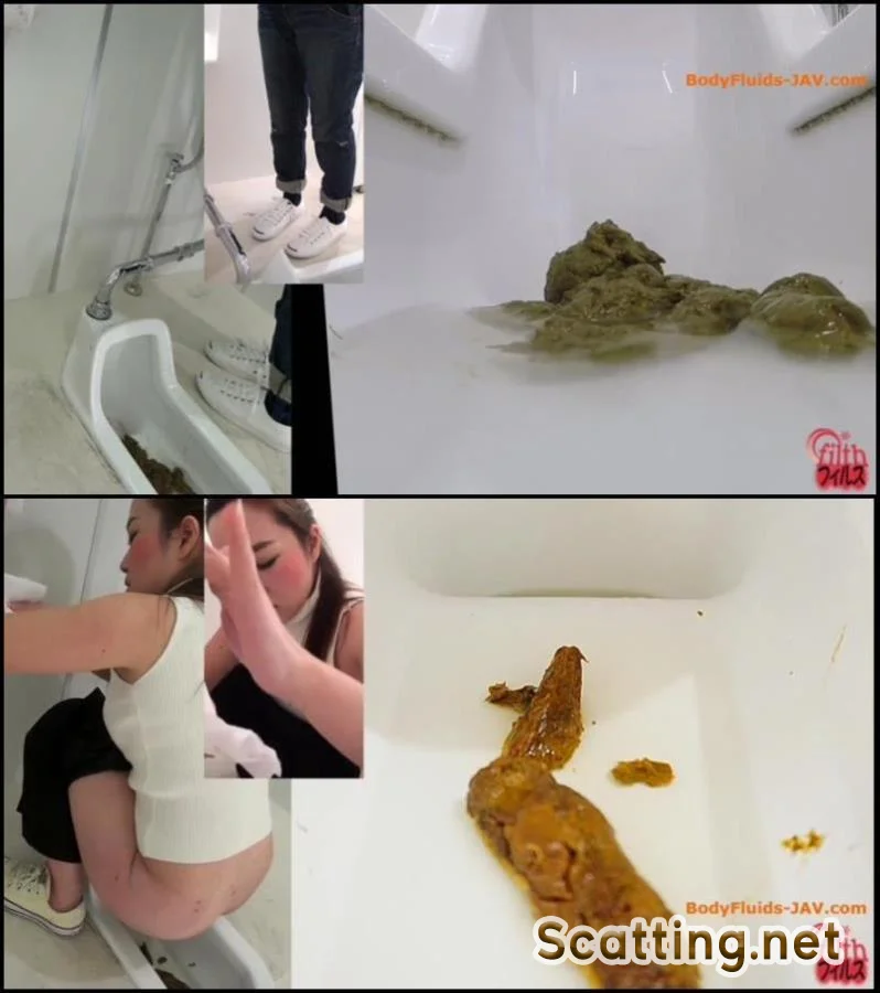Girls defecates big shit pile in public toilet close-up. (Jav Scat / Filth plus)  [FullHD 1080p/ BFFF-143] 280 MB