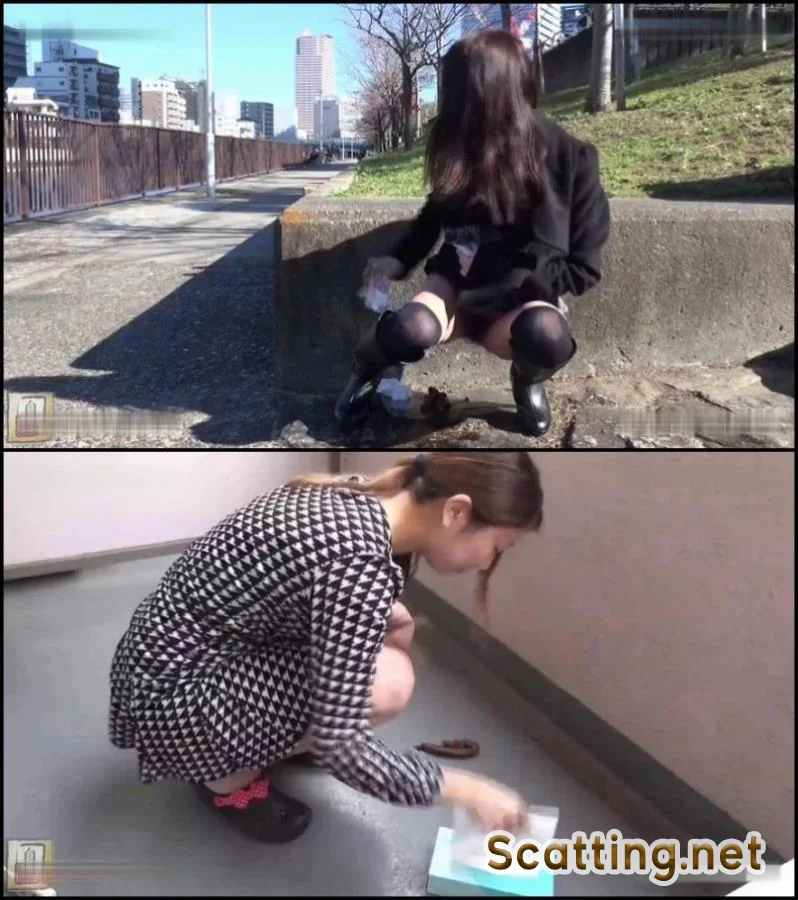 Self filmed girls poop in public places. (Public peeing and pooping / Jav Scat)  [FullHD 1080p/ BFJG-23] 581 MB