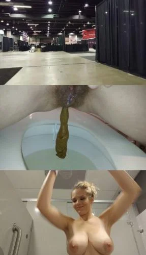 CandieCane - Public Porn Convention Pee and Surprise Poop [FullHD 1080p / 1.12 GB]
