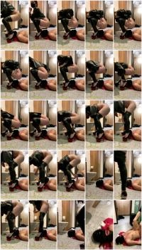 Mistress Jardena - Toilet slut work his stinky mouth [SD / 22.4 MB]