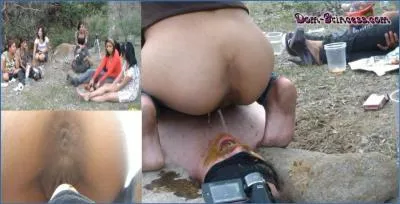 Sofia in Deep Femdom and Shit Eating- Functional Toilet in the Woods Part 4