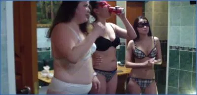MilanaSmelly delivers filthy puke show as toilet slave for 4 ladies in sauna