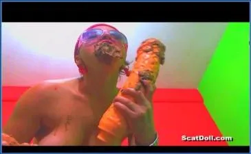 Doll Shits and Eats Extensive Mess with Dildo in Nasty Piss-soaked Set
