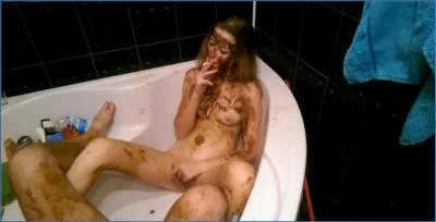 AstraCelestial Smears and Eats in Extreme Lesbian Scat Virginity