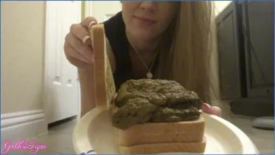 Goddess Ryan Defecates in Black Dress, Smears Poop for Stinking Scat