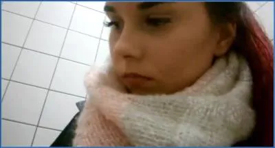 Sarah's Hardcore Piss mess and Scat in Public Toilet